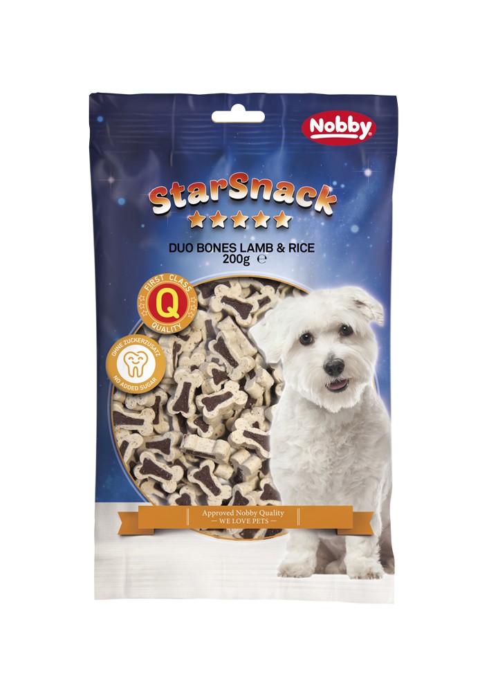 STARSNACK "DUO BONES LAMB & RICE", BAG; 200 G