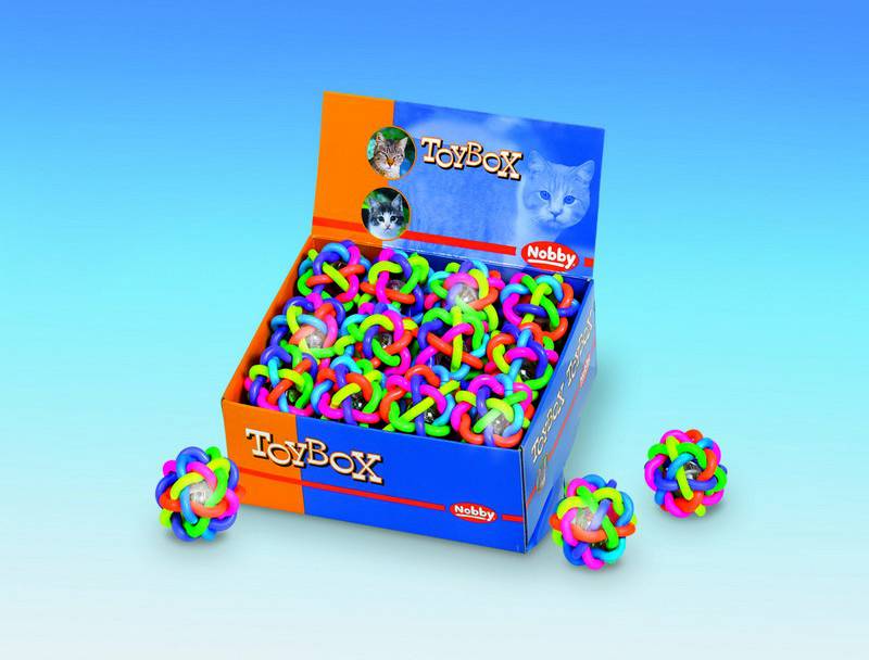 RUBBER BALL WITH FLASH SIGNAL, DISPLAY 28 PCS., 5 CM