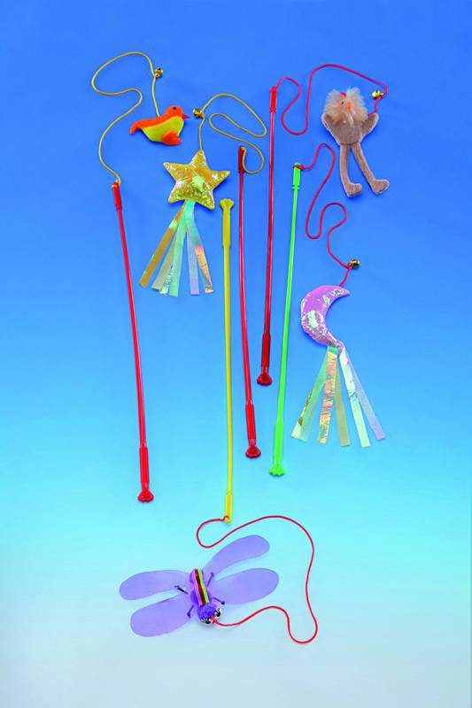 SHORT ROD WITH TOY, DISPLAY 35 PCS