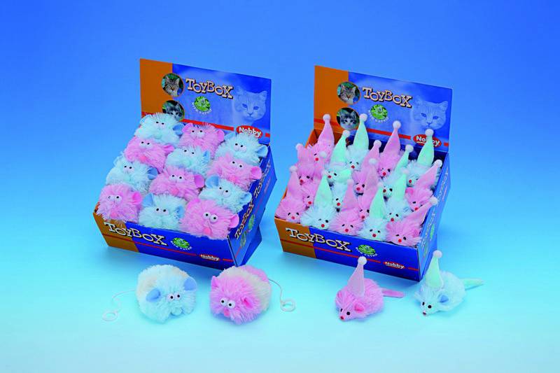 WOOL-TREMBLING TOY PLUSH, DISPLAY 24 PCS., 6 CM