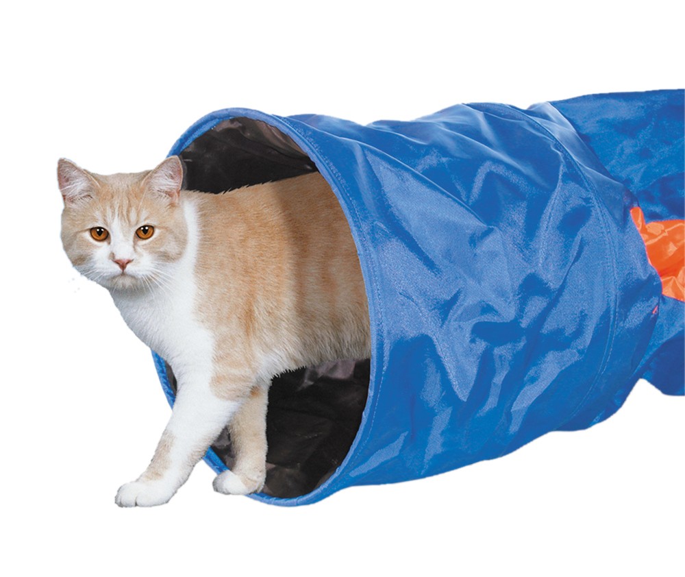 Jucarie pisici | Tunel | albastru | 115 X 30 CM