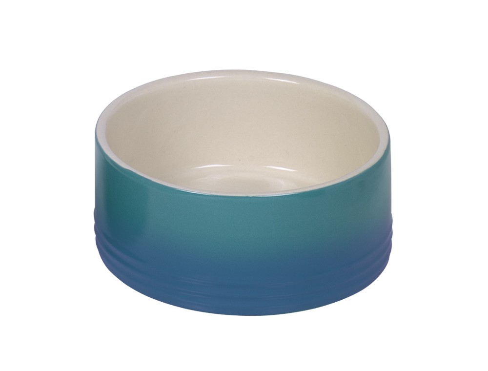 Castron caini | Castron din ceramica "Gradient" | albastru | Ø 15 x 6 cm, 0,55 l