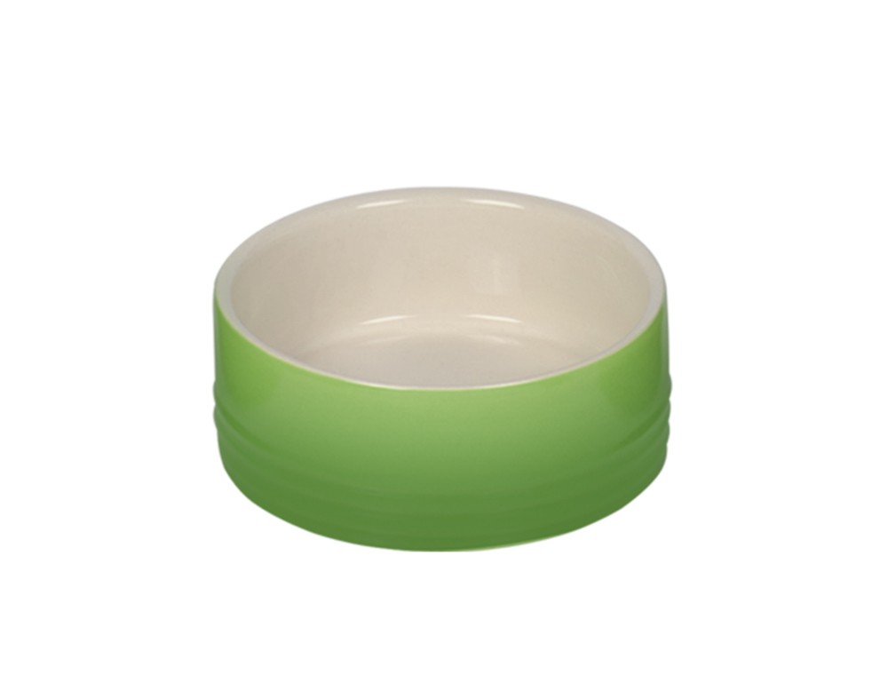 Castron caini | Castron din ceramica "Gradient" | verde | Ø 12 x 4,5 cm, 0,25 l