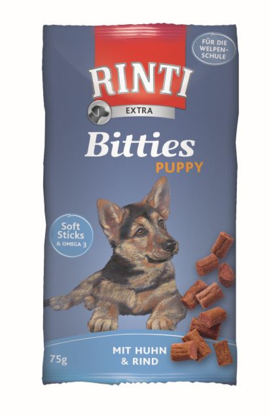 Recompense caini | RINTI BITTIES PUPPY / SENIOR 16x75g Punga - Puppy Pui & Vita